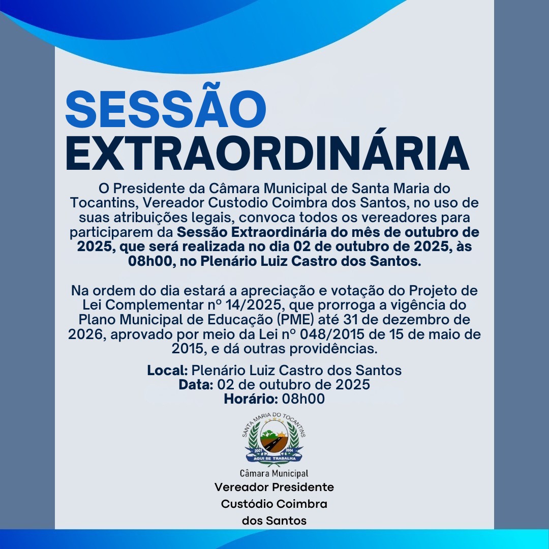 Sessão Extraordinaria